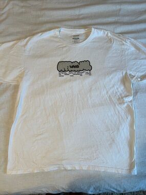 Vans White Short Sleeve Tee with Black Bubble Logo
